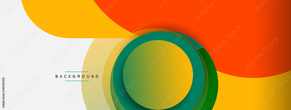 Circle and round shapes abstract background. Vector illustration for wallpaper banner background or landing page Circle and round shapes abstract background. Vector illustration for wallpaper banner background or landing page