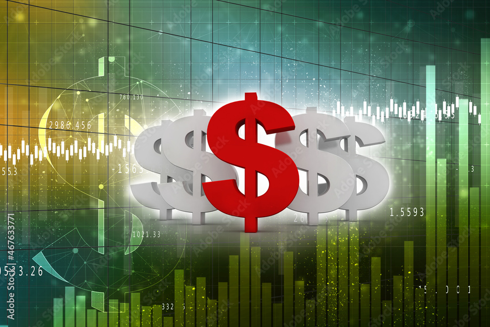 3d rendering usd Dollar symbol 3d rendering usd Dollar symbol