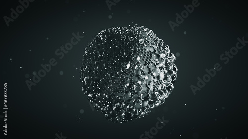 Dark gray cluster of bubble...