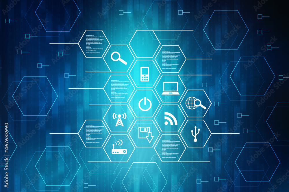 Digital Abstract technology background,2d illustration