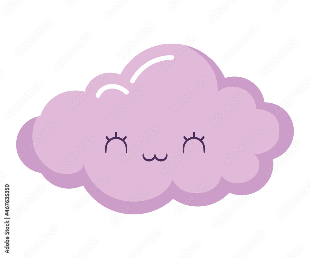 cute purple cloud