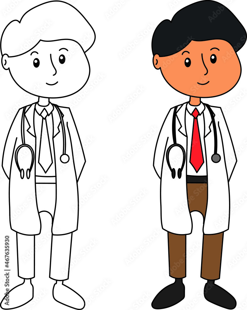 Children illustration about occupation , doctor Children illustration about occupation , doctor