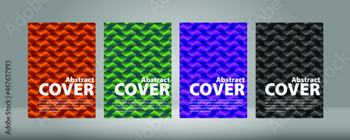 Cover А4, gradient on a black background. Vector collection of colorful gradien modern abstract banners on black background, lux background. . Rainbow Gradient Set. Color Background. Mash gradient. 