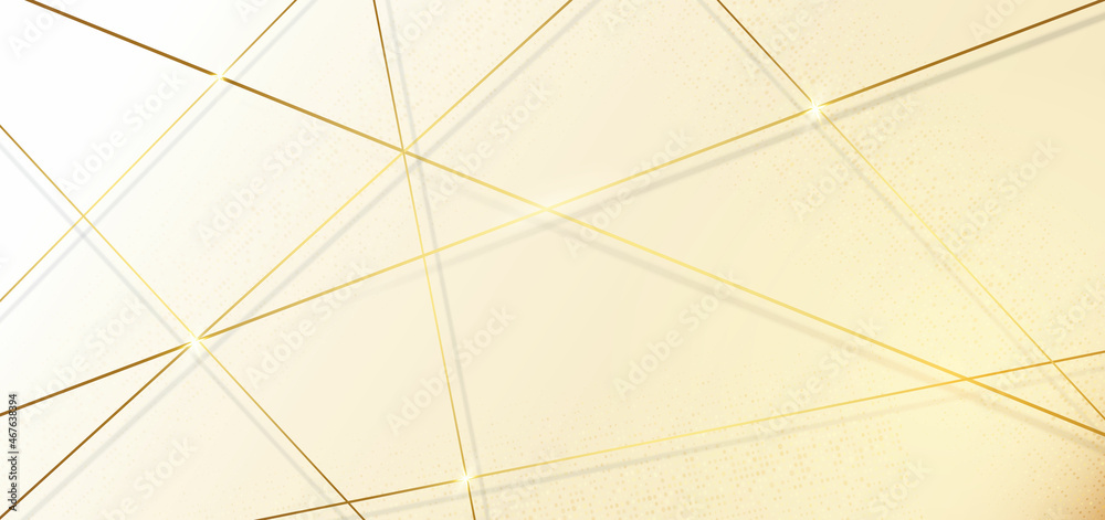 Abstract modern golden diagonal line luxury background on dot pattern background.