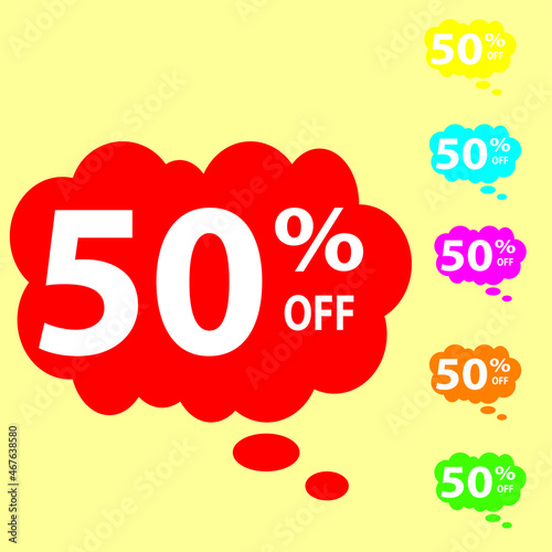 label with discount
