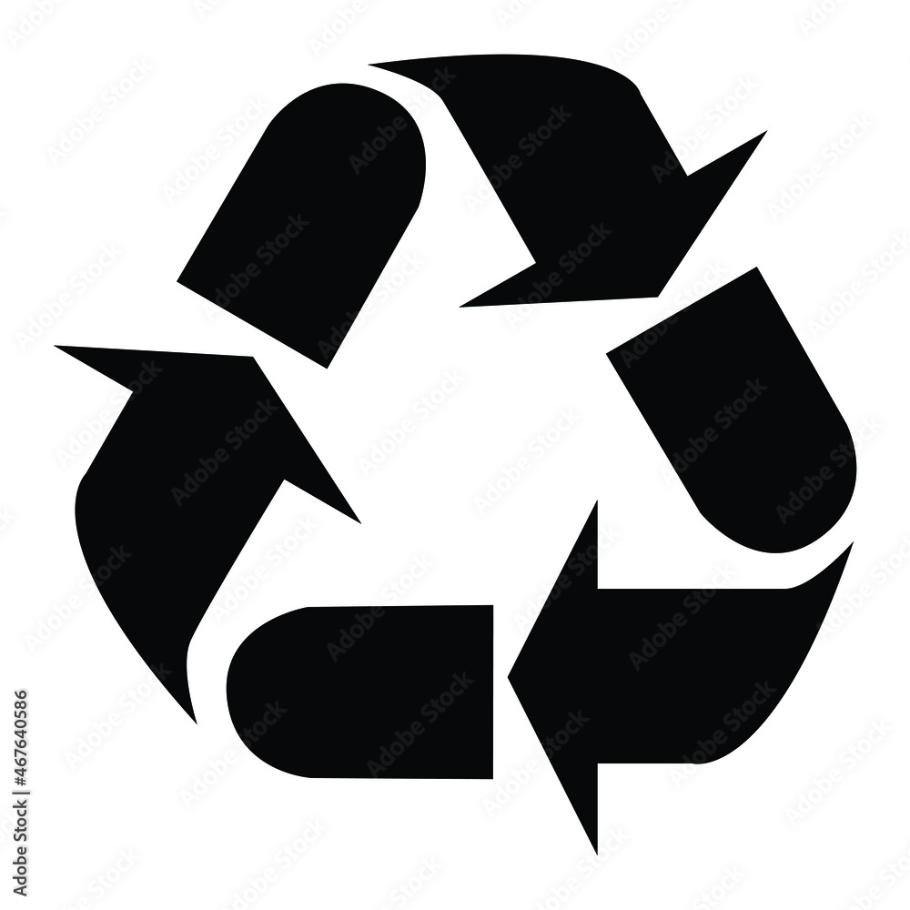 Recycle sign icon vector illustration Recycle sign icon vector illustration