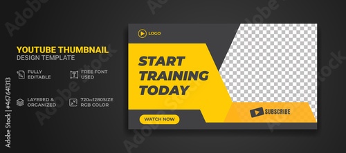 Youtube thumbnail and web banner template
