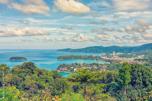 Phuket island panorama in the afternoon, Thailand