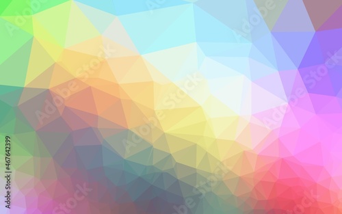 Light Multicolor, Rainbow vector low poly texture.