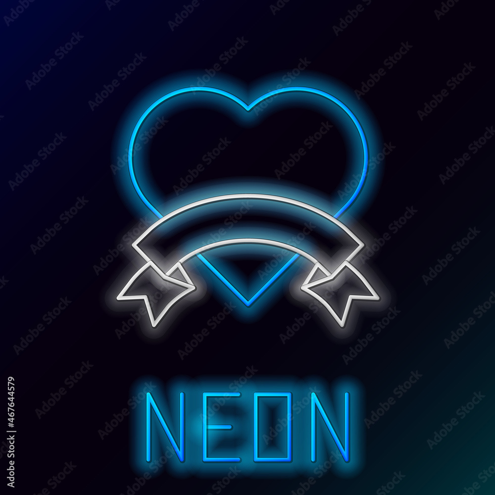 Glowing neon line Heart icon isolated on black background. Romantic symbol linked, join, passion and wedding. Valentine day symbol. Colorful outline concept. Vector Glowing neon line Heart icon isolated on black background. Romantic symbol linked, join, passion and wedding. Valentine day symbol. Colorful outline concept. Vector