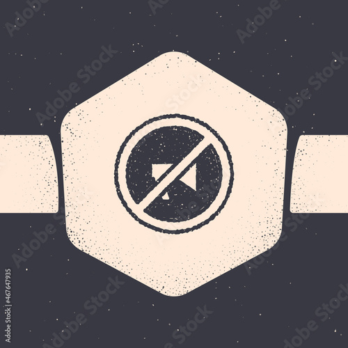 Grunge Censored stamp icon isolated on grey background. Monochrome vintage drawing. Vector