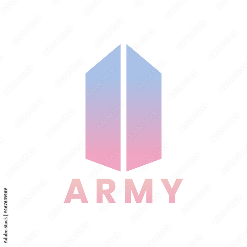 army logo kpop logo Bangtan Sonyeondan logo icon illustration fans bts ...