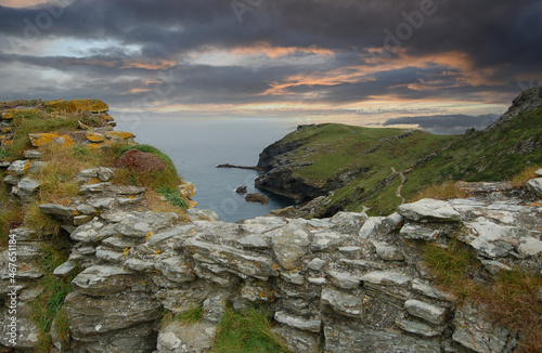 view from Tintagel Castle in Cornwall