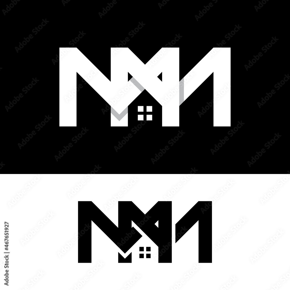 Monogram Initial Letter M MM Mortgage House Logo Design Template. Suitable for Architecture Mortgage Real Estate Realty Property Management Agent Agency Business Company Corporate Brand Logo Design. Monogram Initial Letter M MM Mortgage House Logo Design Template. Suitable for Architecture Mortgage Real Estate Realty Property Management Agent Agency Business Company Corporate Brand Logo Design.