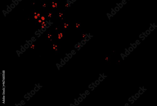 Dark Red vector pattern with bubble shapes.