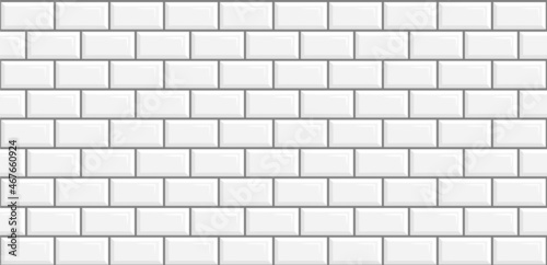 Subway tiles seamless rectangular white background, checkerboard pattern.