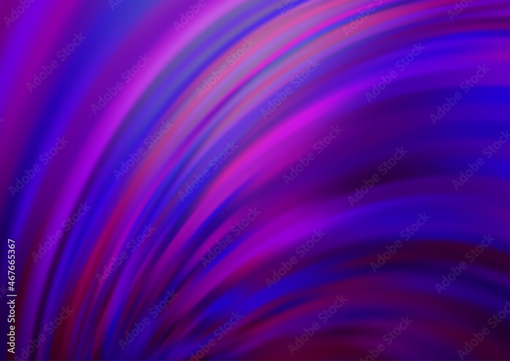 Fototapeta premium Light Purple vector pattern with curved circles.