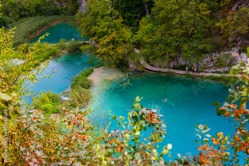 Fototapeta Naklejka Na Ścianę i Meble -  Scenic view of Plitvice Lakes National Park in Croatia