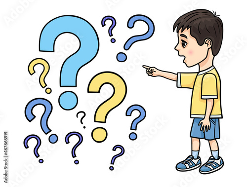 A little boy asks a lot of questions. He is very inquisitive.