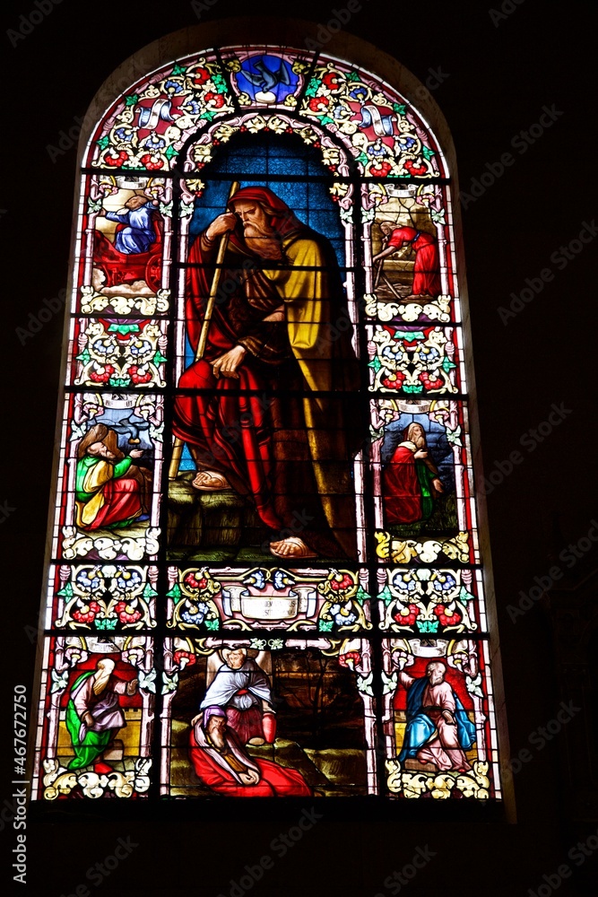 Vitrail église - verre couleur lumière religion dieu catholique