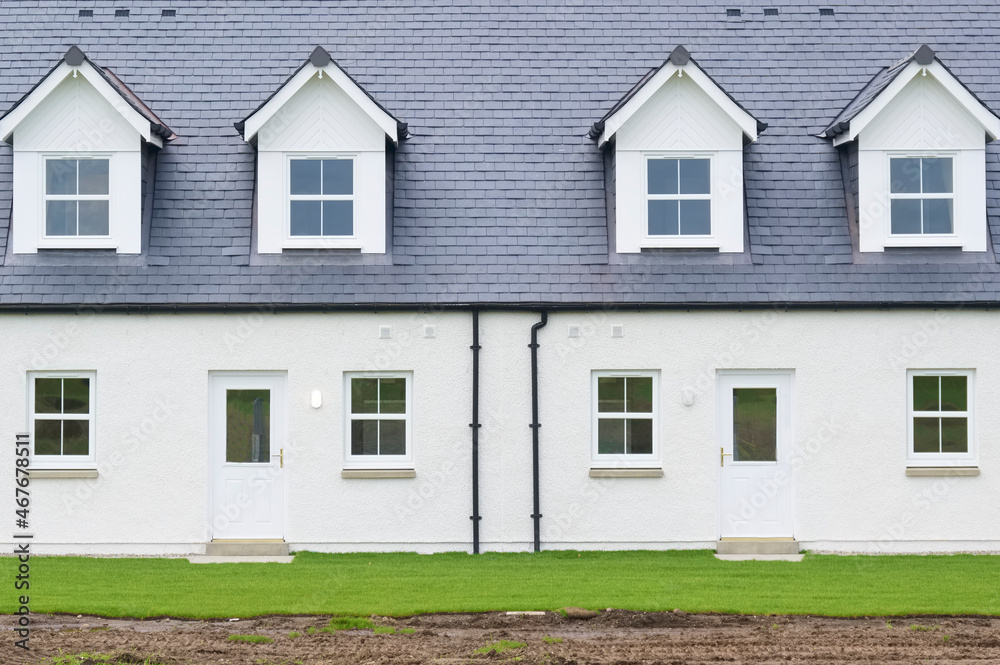 Luxury new house being built in rural countryside Luxury new house being built in rural countryside