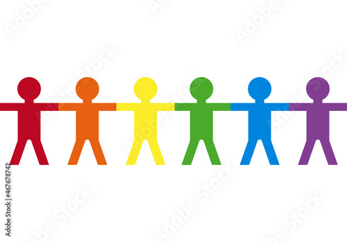 Icono de silueta de personas por la igualdad LGBTQ