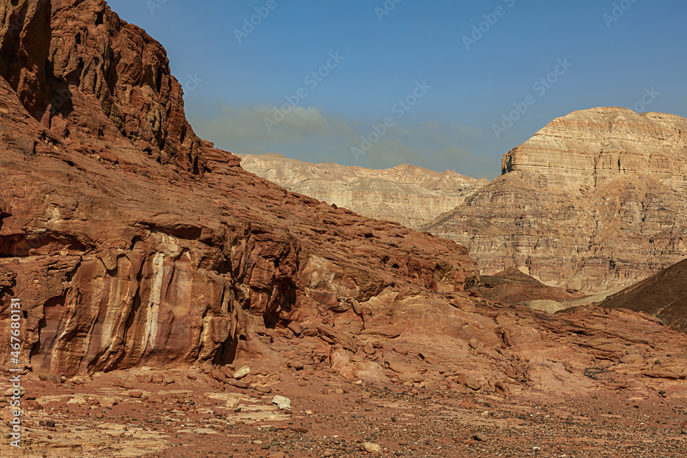Fototapeta premium Desert landscape in Timna park 