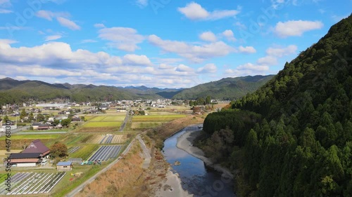 京都　桂川　4K　空撮　京北　ドローン