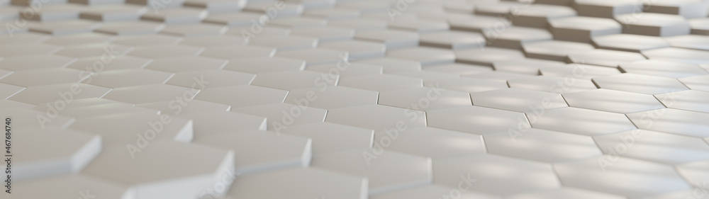 3D-Illustration of a hexagonal pattern, abstract background texture concept 3D-Illustration of a hexagonal pattern, abstract background texture concept