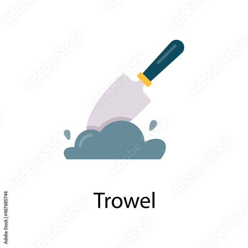 Trowel vector Flat Icon Design illustration. Construction Symbol on White background EPS 10 File