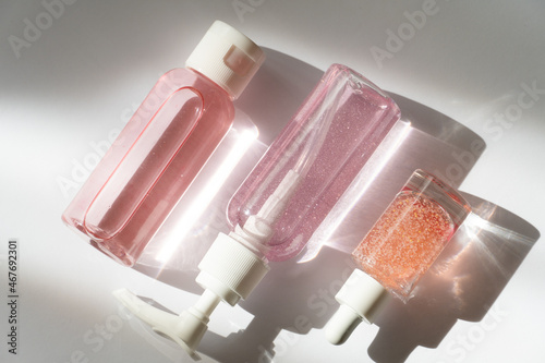 Beauty Product Photography – Minimalist Glass Bottle in Colored Liquid