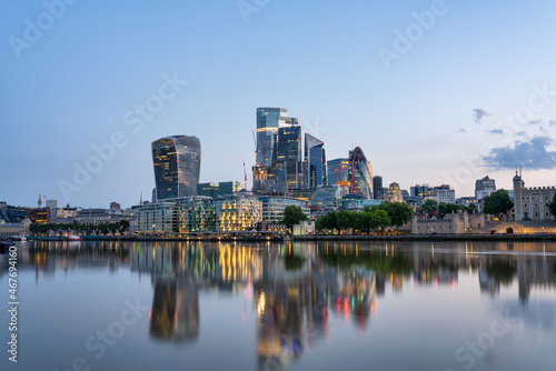 London financial district known as the Bank at dawn. England © Pawel Pajor