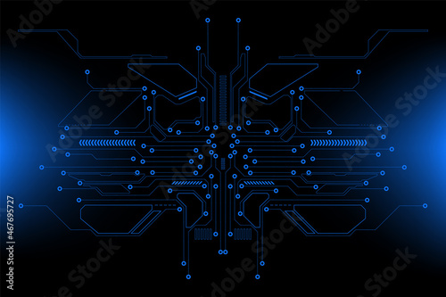 uturistic abstract circuit board trace processor unit texture illustration design. Gathering electronic line communication technology system background