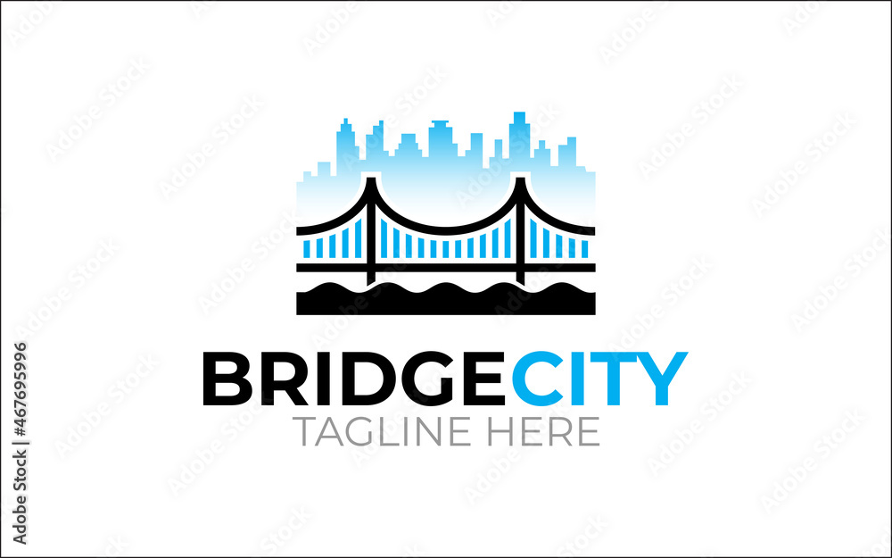 Illustration graphic vector of the bridge concept logo design template-06