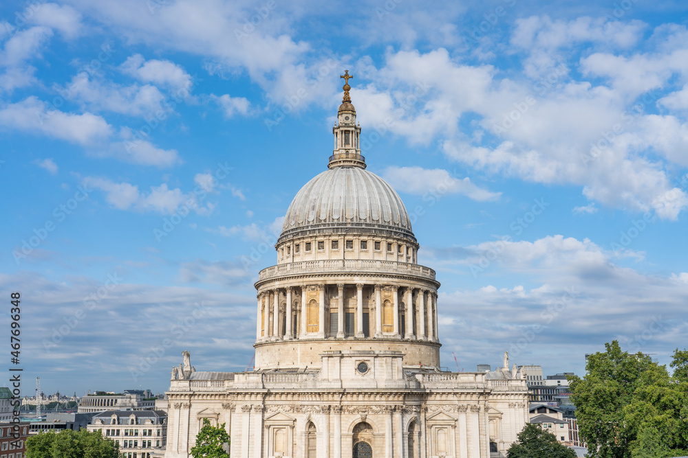 Dome of St. Paul's cathedral in London. England