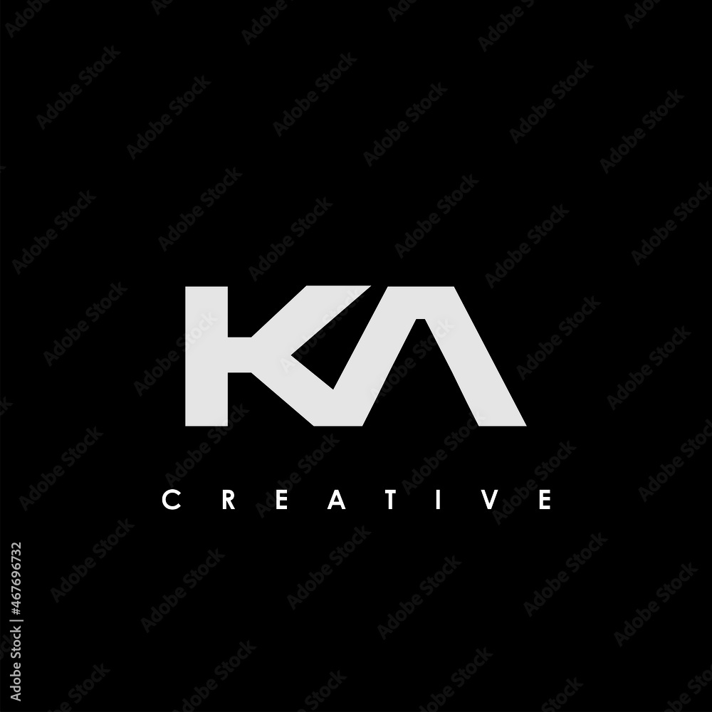 KA Letter Initial Logo Design Template Vector Illustration