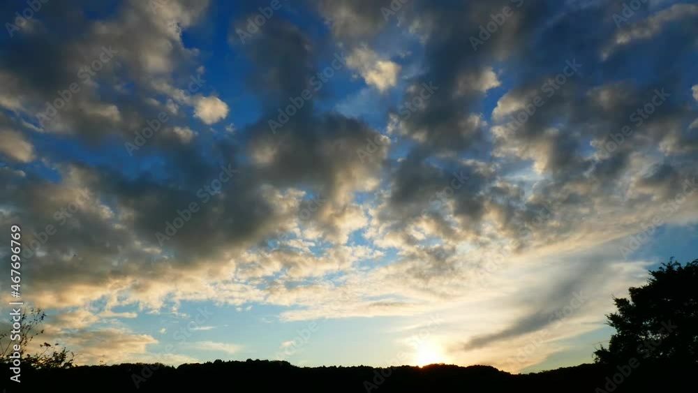 夕暮れのタイムラプス