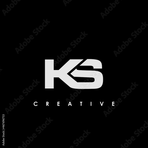 KS Letter Initial Logo Design Template Vector Illustration
