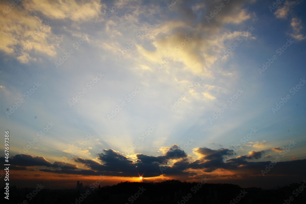 Fototapeta premium sunset in the sky