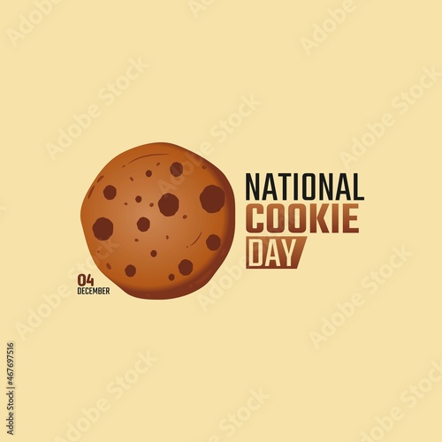 vector graphic of national cookie day good for national cookie day celebration. flat design. flyer design.flat illustration.
