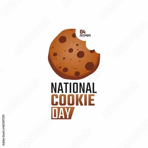 vector graphic of national cookie day good for national cookie day celebration. flat design. flyer design.flat illustration.