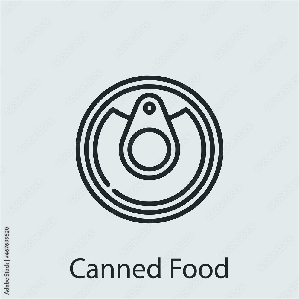 canned food icon vector icon.Editable stroke.linear style sign for use web design and mobile apps,logo.Symbol illustration.Pixel vector graphics - Vector canned food icon vector icon.Editable stroke.linear style sign for use web design and mobile apps,logo.Symbol illustration.Pixel vector graphics - Vector