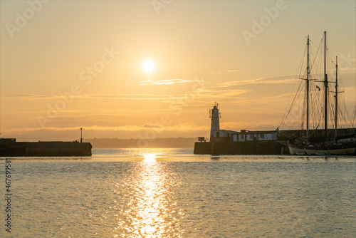 Newlyn town harbour at sunrise in Cornwall. United Kingdom © Pawel Pajor