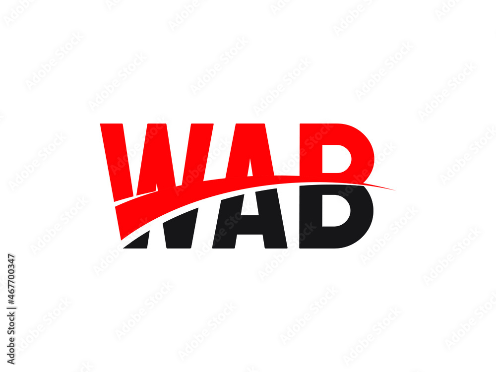 Fototapeta premium WAB Letter Initial Logo Design Vector Illustration