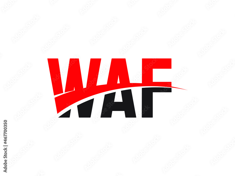 WAF Letter Initial Logo Design Vector Illustration WAF Letter Initial Logo Design Vector Illustration