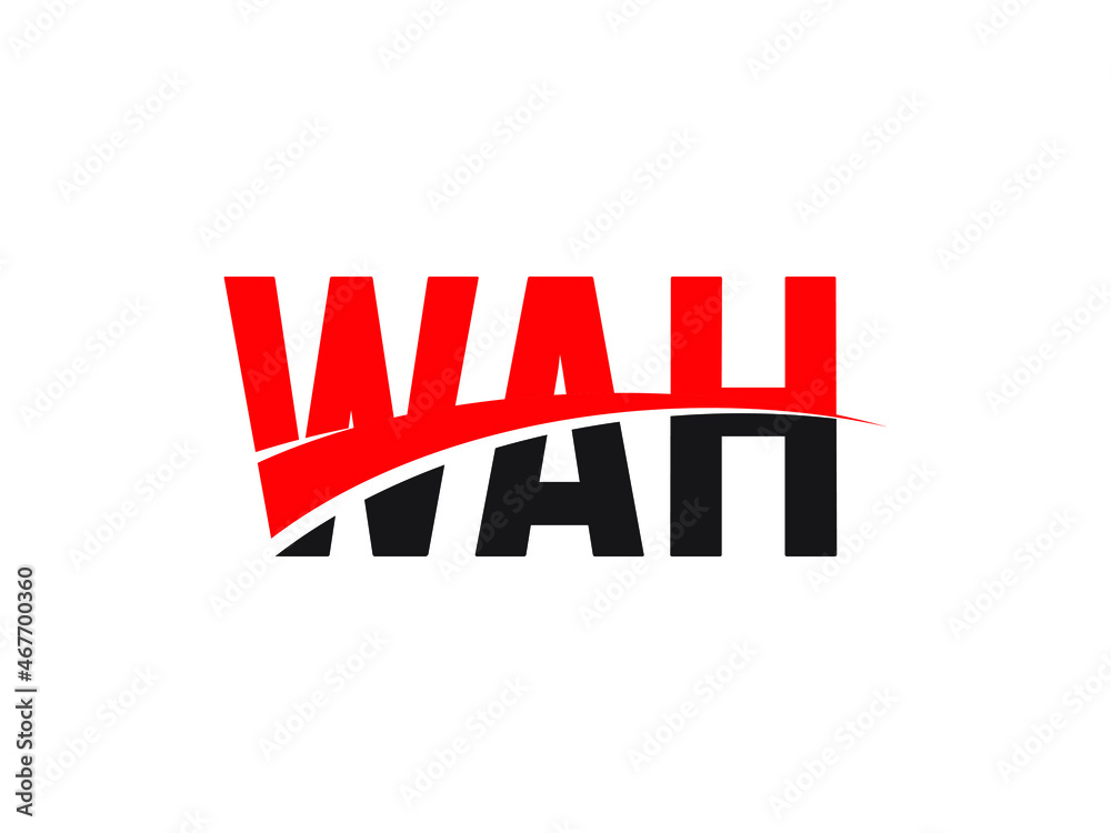 WAH Letter Initial Logo Design Vector Illustration