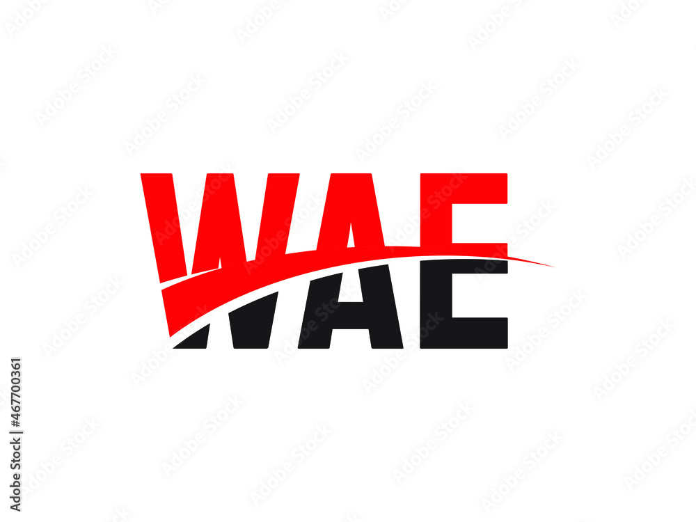 WAE Letter Initial Logo Design Vector Illustration