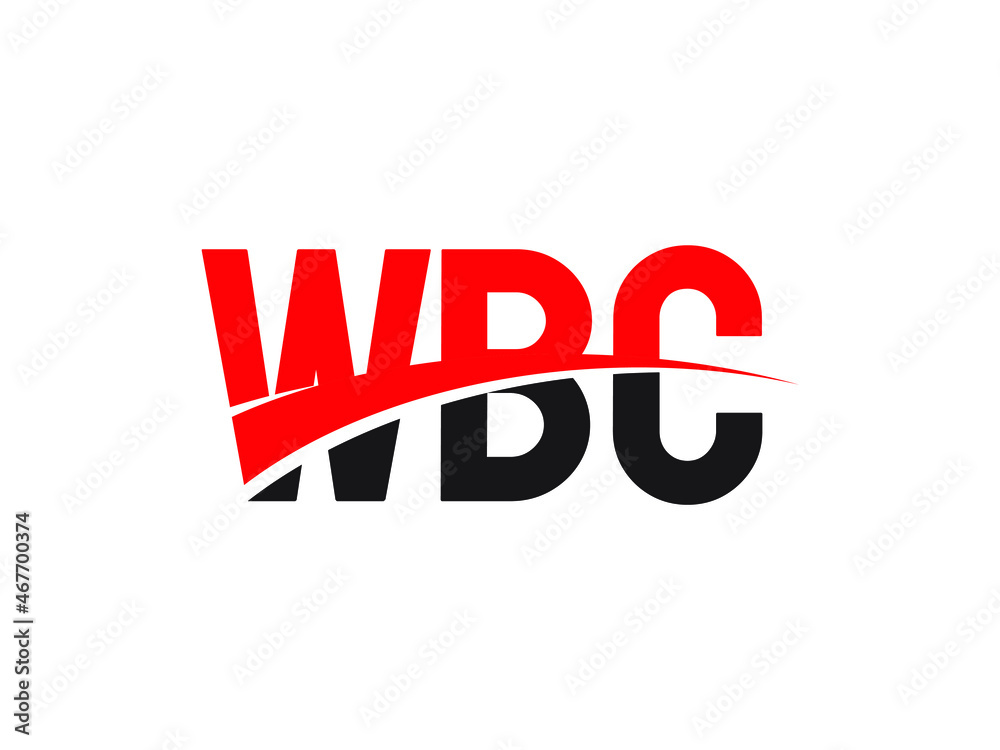 WBC Letter Initial Logo Design Vector Illustration