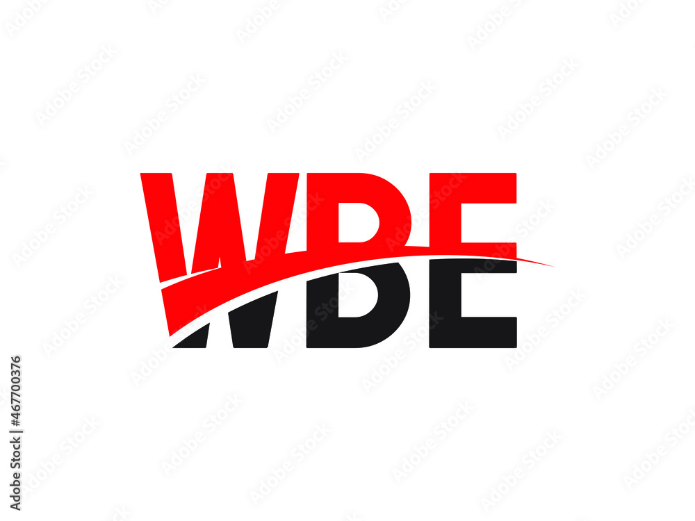 WBE Letter Initial Logo Design Vector Illustration