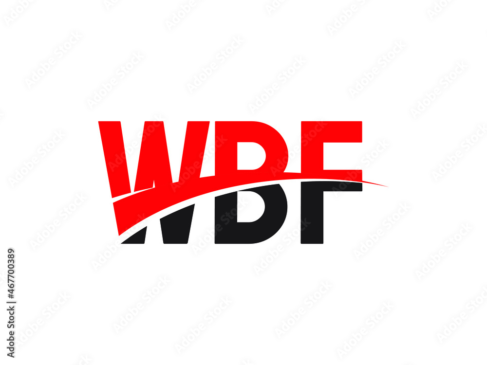 WBF Letter Initial Logo Design Vector Illustration